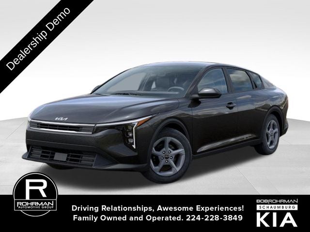 2025 Kia K4 LXS in Interstellar Gray — front three-quarter view
