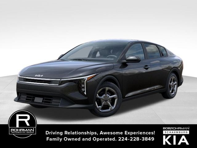 2026 Kia K4 LXS in Interstellar Gray — front three-quarter view