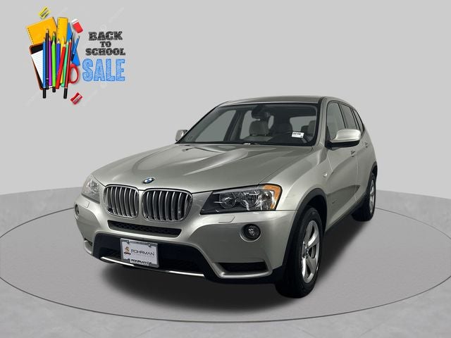 2012 BMW X3 xDrive28i in Mineral Silver Metallic — front three-quarter view