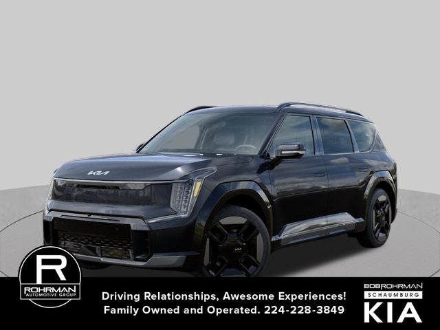 2026 Kia EV9 GT-Line in Panthera Metal — front three-quarter view