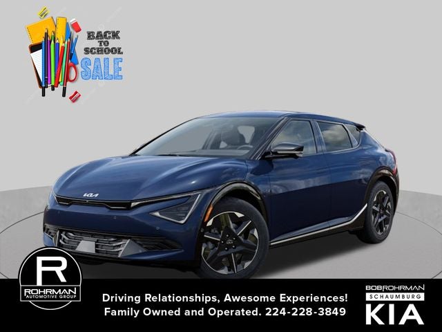 2026 Kia EV6 Light in Midnight Lake Blue — front three-quarter view