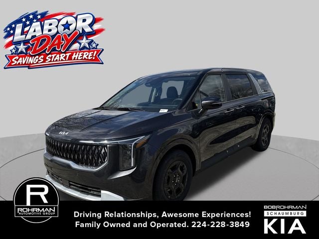2026 Kia Carnival LXS in Panthera Metal — front three-quarter view